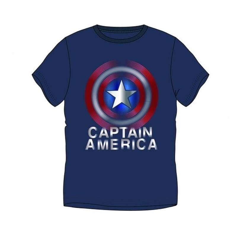 MARVEL CAMISETA AZUL ESCUDO CAPITAN AMERICA L