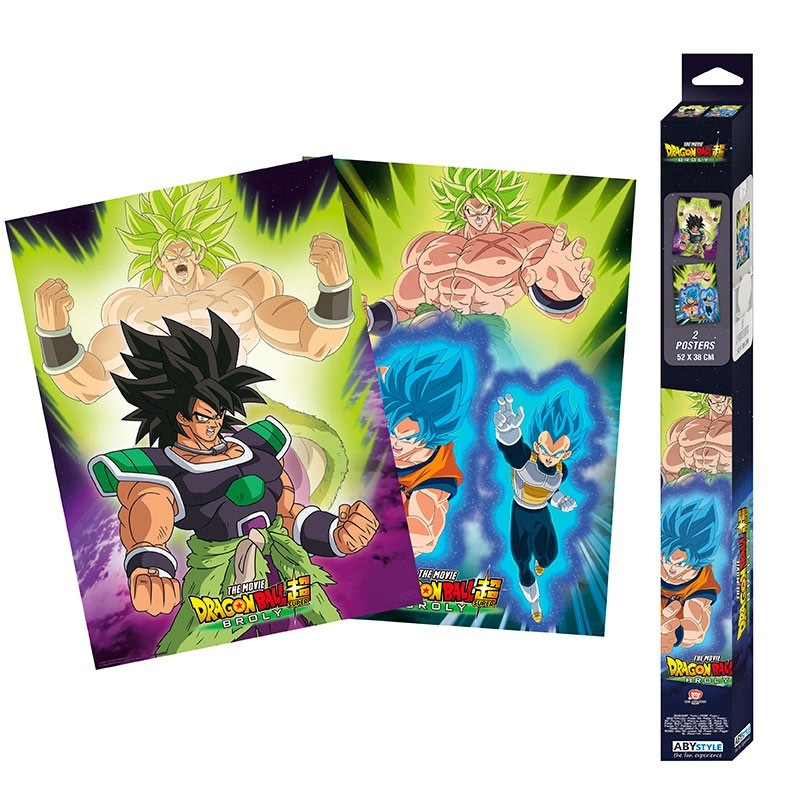 DRAGON BALL SUPER POSTER SET 2 POSTERS 52 X 38 CM. BROLY MOVIE