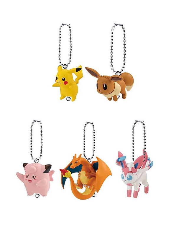 POKEMON LLAVEROS TSUMANDE TSUNAGETE CON CADENA SET COMPLETO