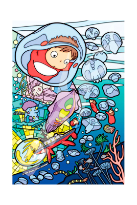 GHIBLI ARTCRYSTAL JIGSAW PUZZLE PONYO UNDER THE SEA (126 PIEZAS)