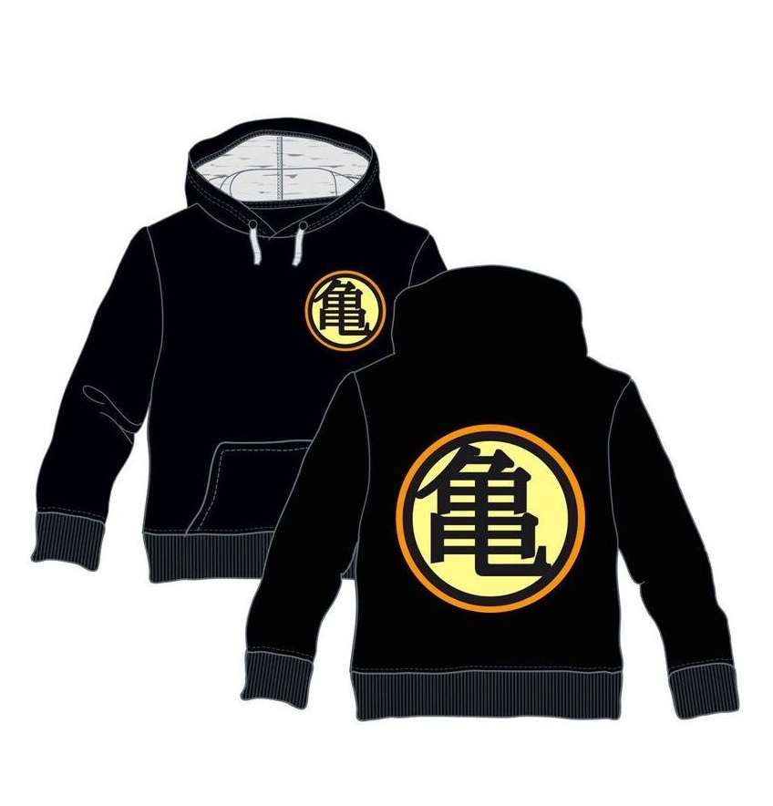 DRAGON BALL SUDADERA LOGO KAME (NEGRO) - TALLA L