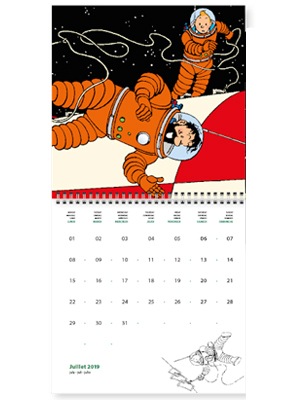 TINTIN CALENDARIO 2019